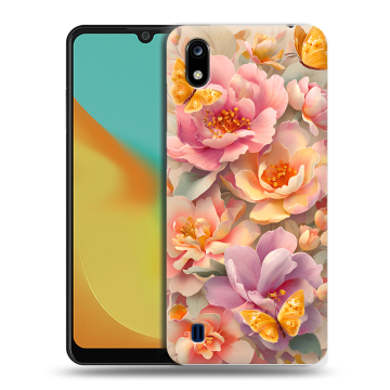Силиконовый чехол на ZTE Blade A7 (2019) с принтом Цветы и бабочки Силиконовый чехол на ZTE Blade A7 (2019) с принтом Цветы и бабочки