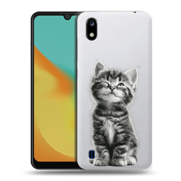 Силиконовый чехол на ZTE Blade A7 (2019) с принтом Котенок