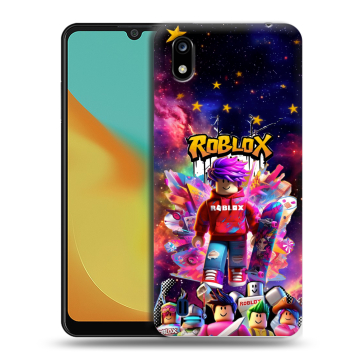 Силиконовый чехол на ZTE Blade A7 (2019) с принтом Roblox Роблокс