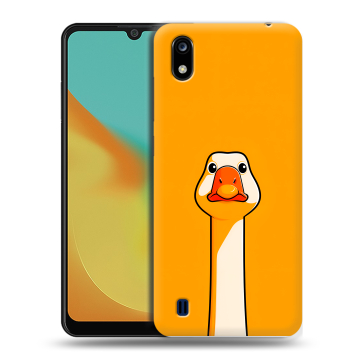 Силиконовый чехол на ZTE Blade A7 (2019) с принтом Смешная утка Силиконовый чехол на ZTE Blade A7 (2019) с принтом Смешная утка