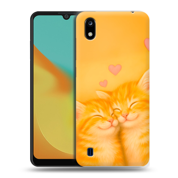 Силиконовый чехол на ZTE Blade A7 (2019) с принтом Милые котята