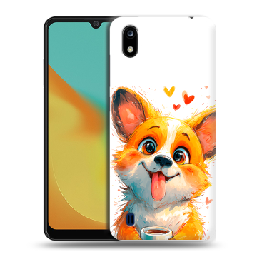 Силиконовый чехол на ZTE Blade A7 (2019) с принтом корги