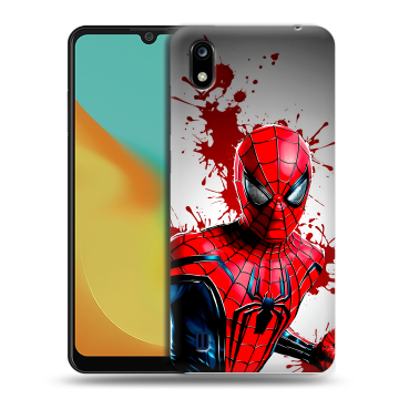 Силиконовый чехол на ZTE Blade A7 (2019) с принтом Spiderman Человек паук