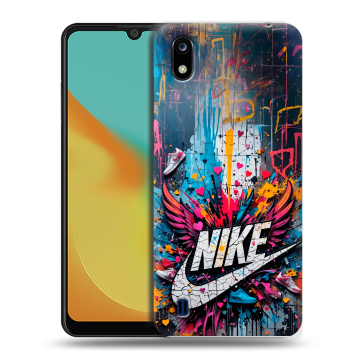 Силиконовый чехол на ZTE Blade A7 (2019) с принтом Nike Найк Силиконовый чехол на ZTE Blade A7 (2019) с принтом Nike Найк