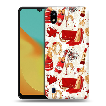 Силиконовый чехол на ZTE Blade A7 (2019) с принтом Новый год Силиконовый чехол на ZTE Blade A7 (2019) с принтом Новый год