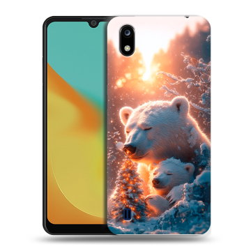 Силиконовый чехол на ZTE Blade A7 (2019) с принтом Новый год