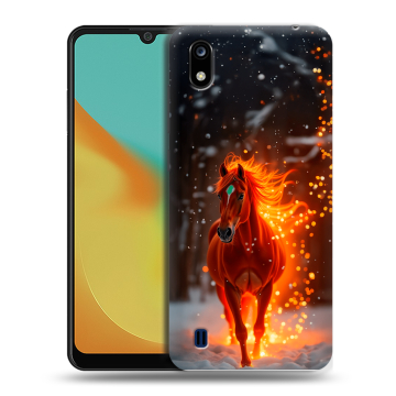 Силиконовый чехол на ZTE Blade A7 (2019) с принтом Новый год