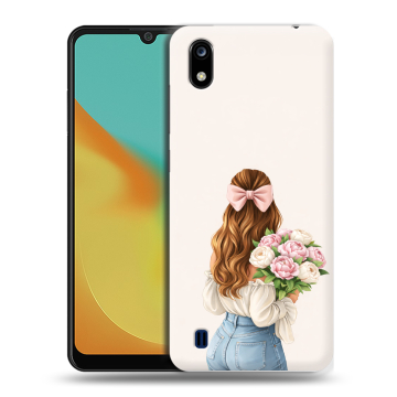 Силиконовый чехол на ZTE Blade A7 (2019) с принтом женский