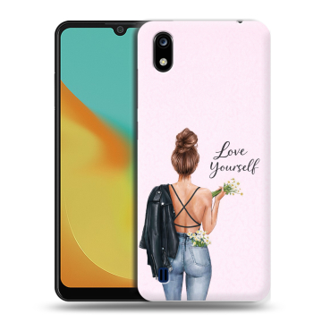 Силиконовый чехол на ZTE Blade A7 (2019) с принтом женский