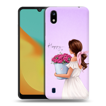Силиконовый чехол на ZTE Blade A7 (2019) с принтом женский
