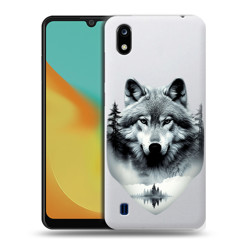 Силиконовый чехол на ZTE Blade A7 (2019) с принтом Волк в лесу Силиконовый чехол на ZTE Blade A7 (2019) с принтом Волк в лесу