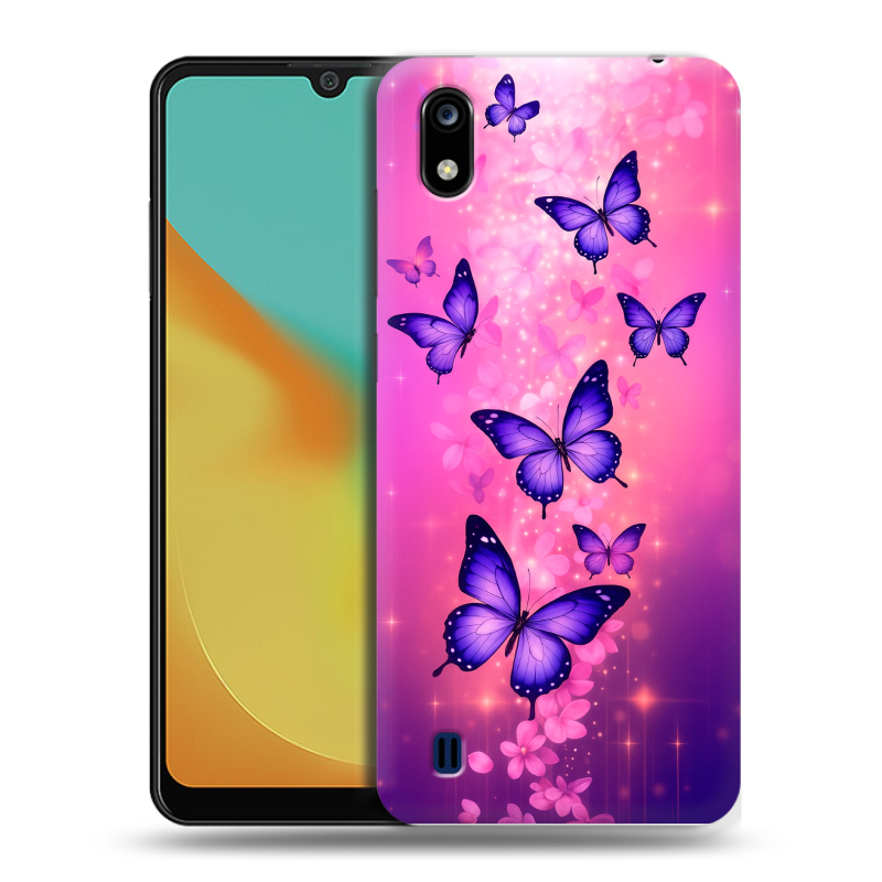 Силиконовый чехол на ZTE Blade A7 (2019) с принтом Бабочки Силиконовый чехол на ZTE Blade A7 (2019) с принтом Бабочки
