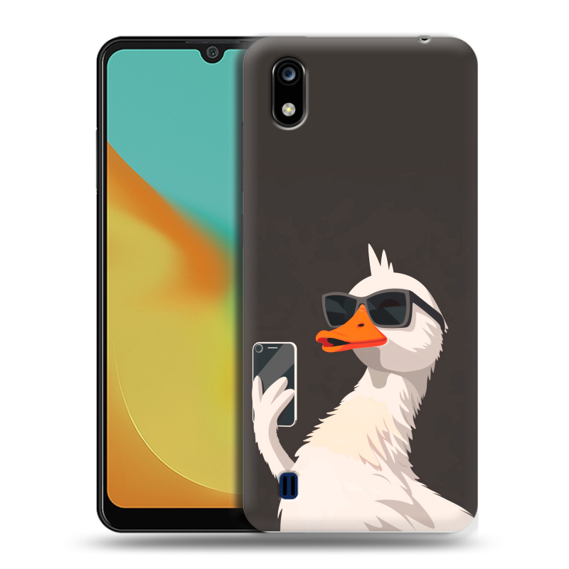 Силиконовый чехол на ZTE Blade A7 (2019) с принтом утка в очках Силиконовый чехол на ZTE Blade A7 (2019) с принтом утка в очках
