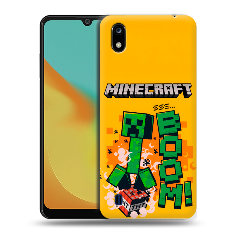 Силиконовый чехол на ZTE Blade A7 (2019) с принтом Майнкрафт Minecraft Силиконовый чехол на ZTE Blade A7 (2019) с принтом Майнкрафт Minecraft