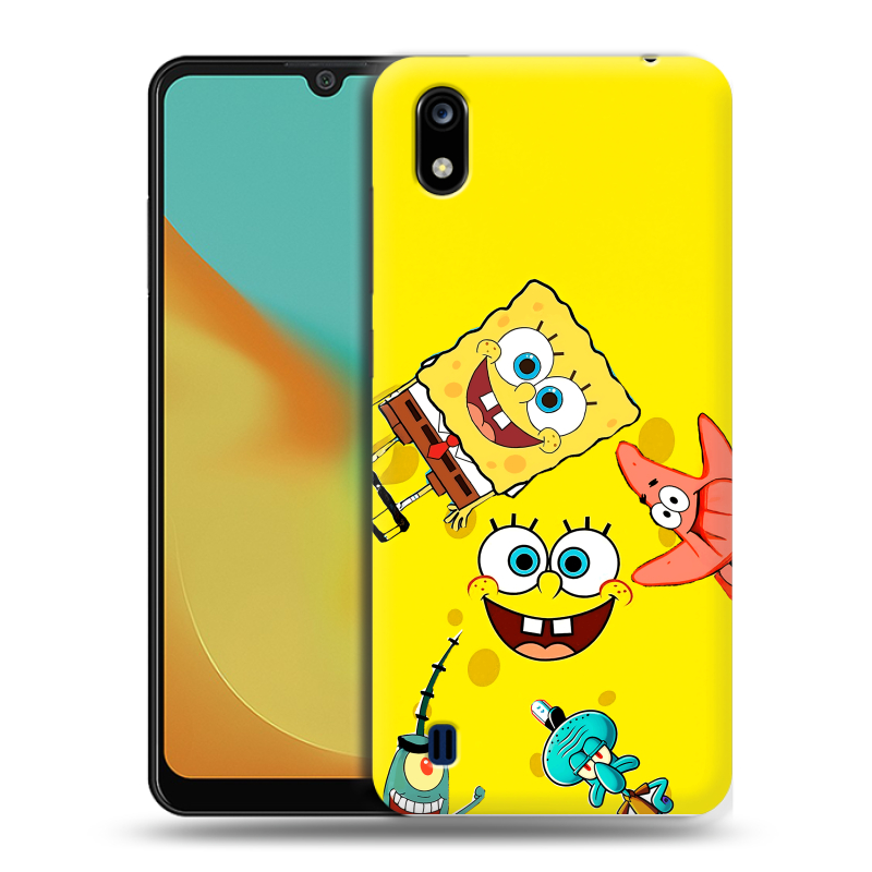 Силиконовый чехол на ZTE Blade A7 (2019) с принтом Спанч боб Спанчбоб Силиконовый чехол на ZTE Blade A7 (2019) с принтом Спанч боб Спанчбоб