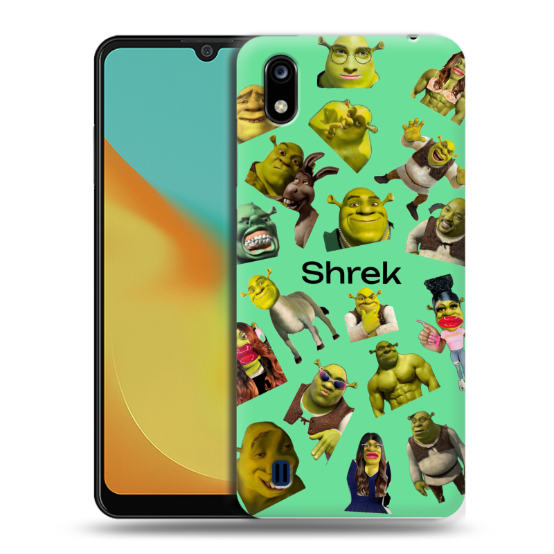 Силиконовый чехол на ZTE Blade A7 (2019) с принтом Шрек Shrek Силиконовый чехол на ZTE Blade A7 (2019) с принтом Шрек Shrek
