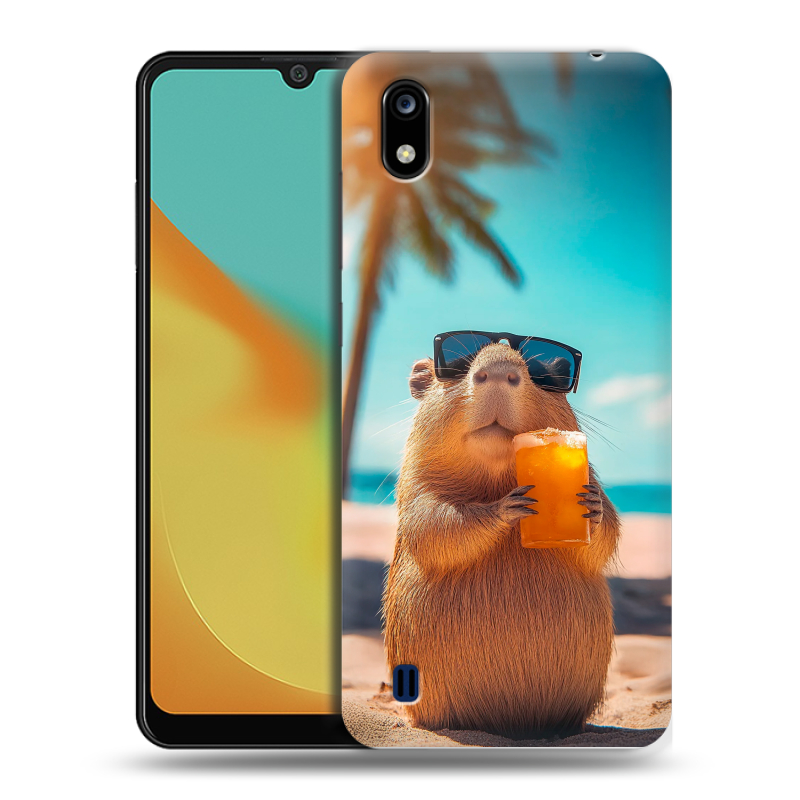 Силиконовый чехол на ZTE Blade A7 (2019) с принтом Капибара Силиконовый чехол на ZTE Blade A7 (2019) с принтом Капибара
