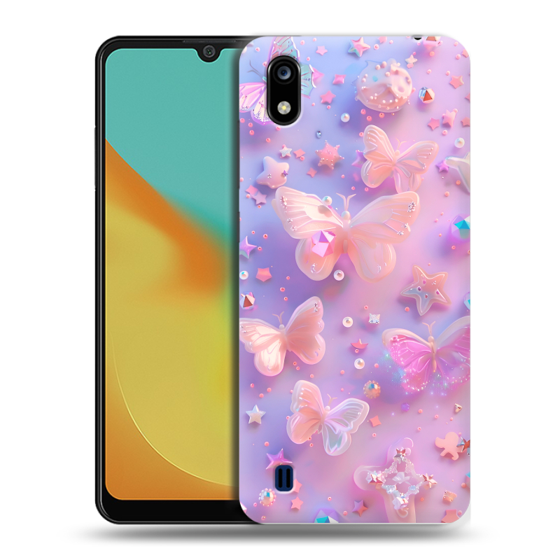 Силиконовый чехол на ZTE Blade A7 (2019) с принтом Бабочки Силиконовый чехол на ZTE Blade A7 (2019) с принтом Бабочки