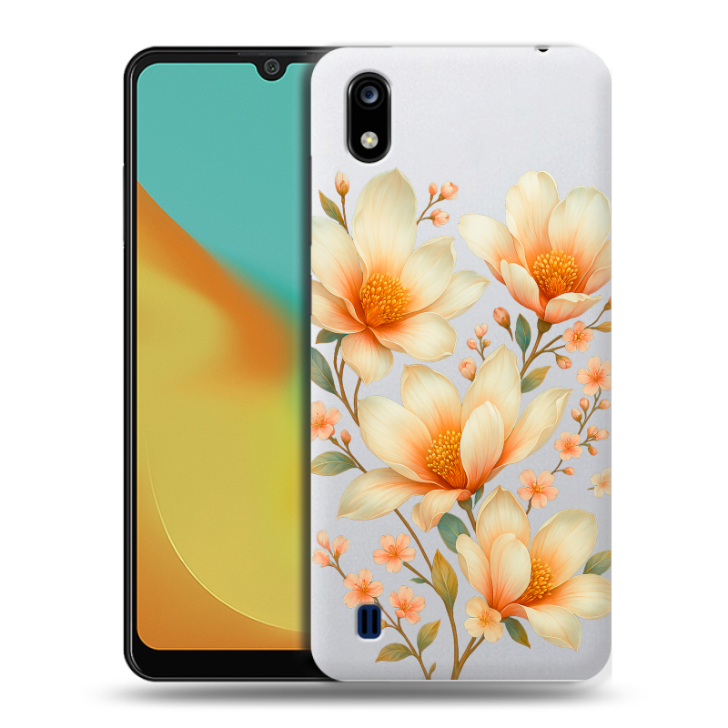 Силиконовый чехол на ZTE Blade A7 (2019) с принтом Цветы Силиконовый чехол на ZTE Blade A7 (2019) с принтом Цветы