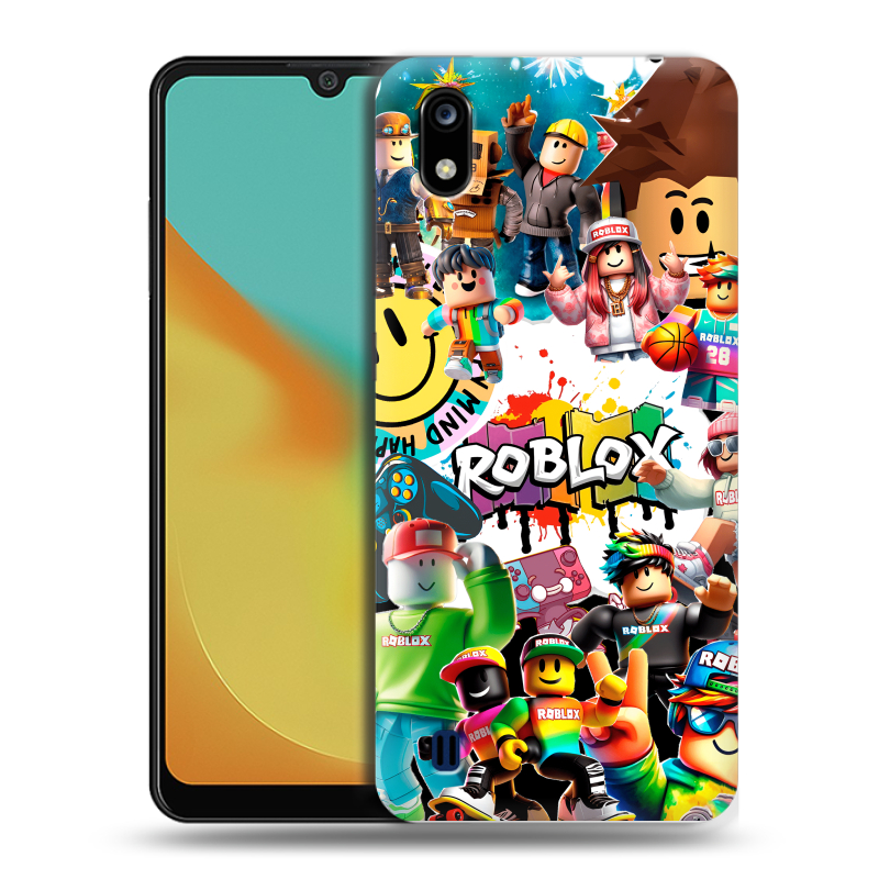 Силиконовый чехол на ZTE Blade A7 (2019) с принтом Roblox Роблокс Силиконовый чехол на ZTE Blade A7 (2019) с принтом Roblox Роблокс