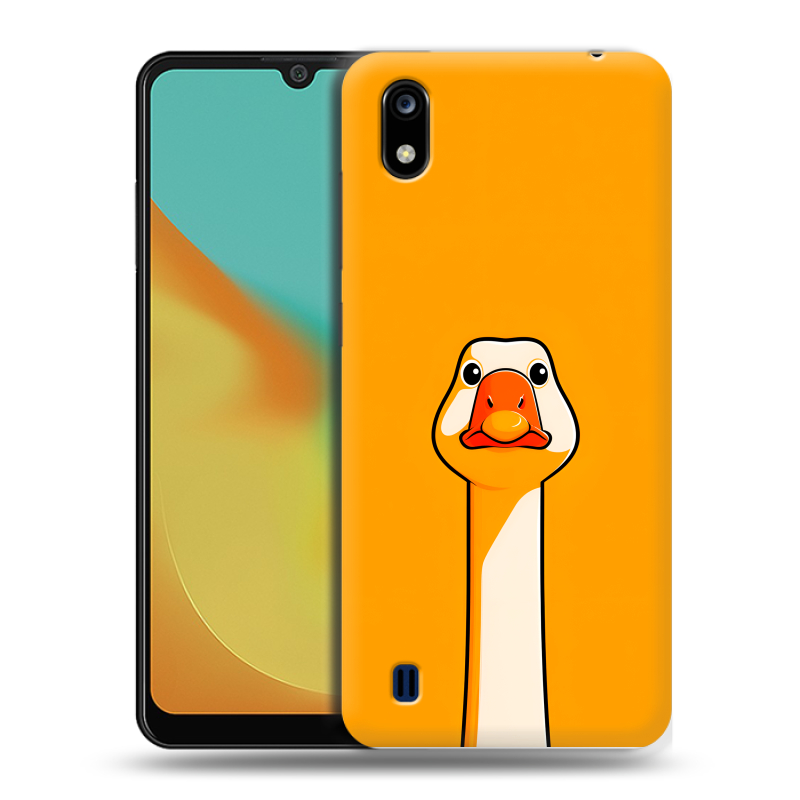 Силиконовый чехол на ZTE Blade A7 (2019) с принтом Смешная утка Силиконовый чехол на ZTE Blade A7 (2019) с принтом Смешная утка