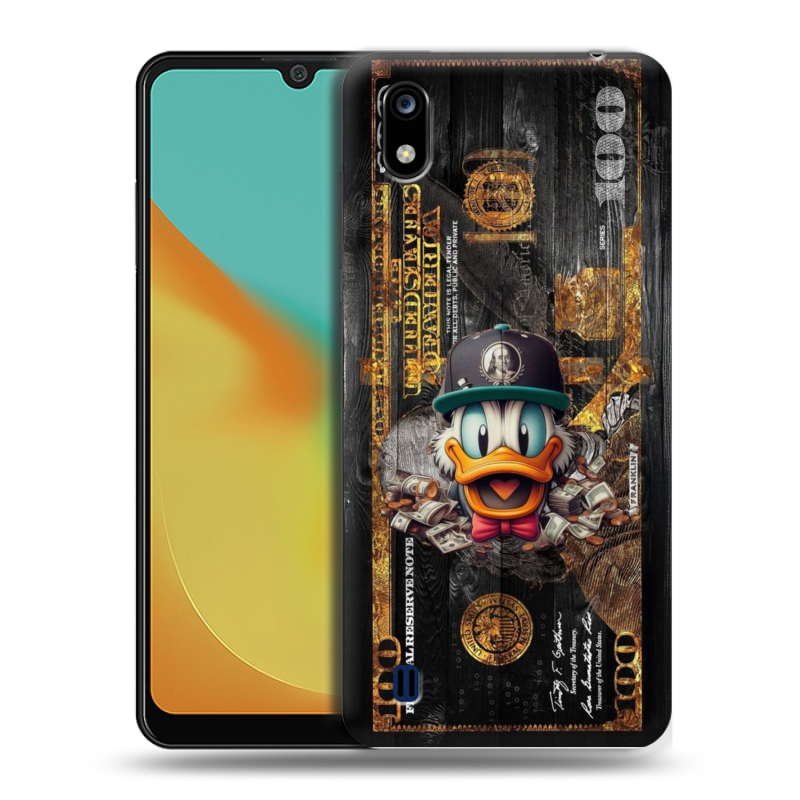 Силиконовый чехол на ZTE Blade A7 (2019) с принтом Дональд Дак Доллар Силиконовый чехол на ZTE Blade A7 (2019) с принтом Дональд Дак Доллар