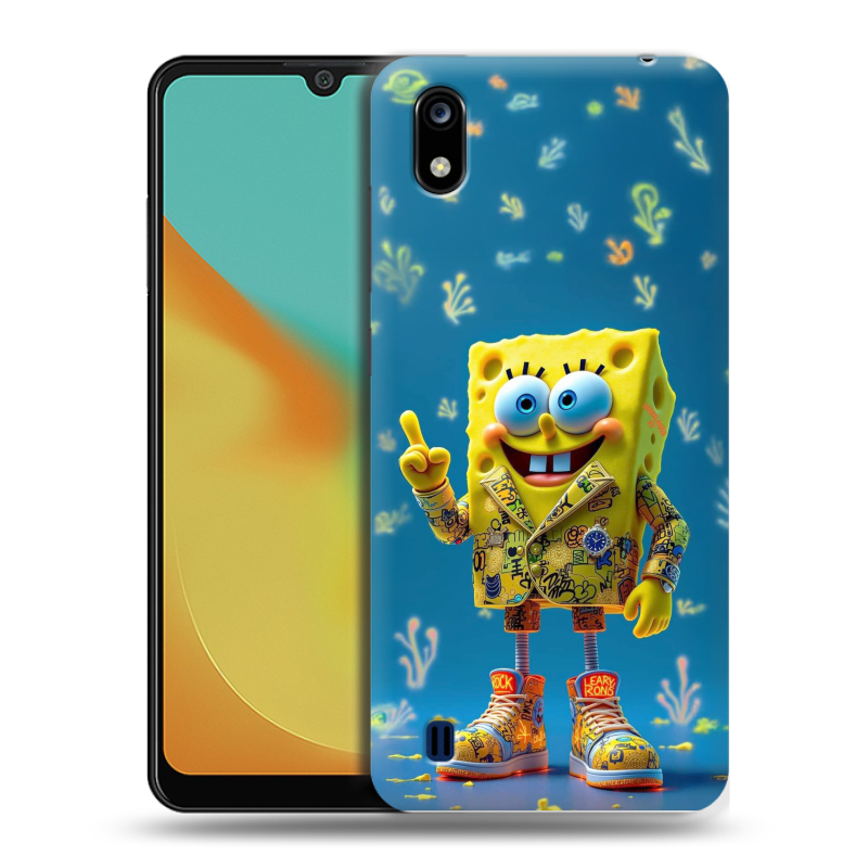 Силиконовый чехол на ZTE Blade A7 (2019) с принтом Спанч боб Спанчбоб Силиконовый чехол на ZTE Blade A7 (2019) с принтом Спанч боб Спанчбоб