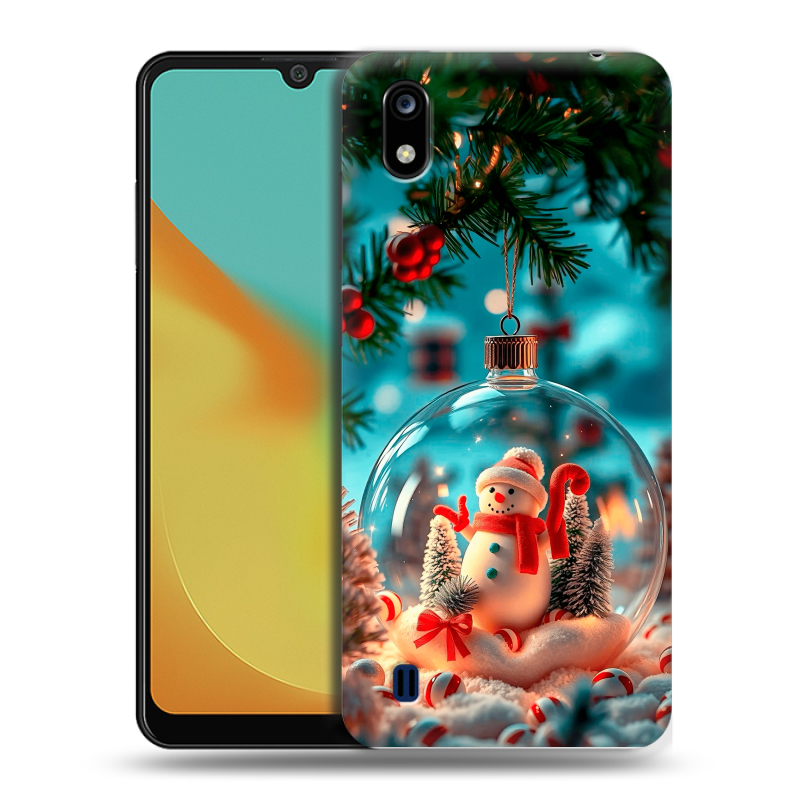 Силиконовый чехол на ZTE Blade A7 (2019) с принтом Новый год Силиконовый чехол на ZTE Blade A7 (2019) с принтом Новый год