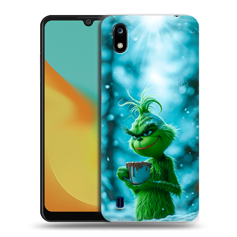 Силиконовый чехол на ZTE Blade A7 (2019) с принтом Новый год гринч Силиконовый чехол на ZTE Blade A7 (2019) с принтом Новый год гринч