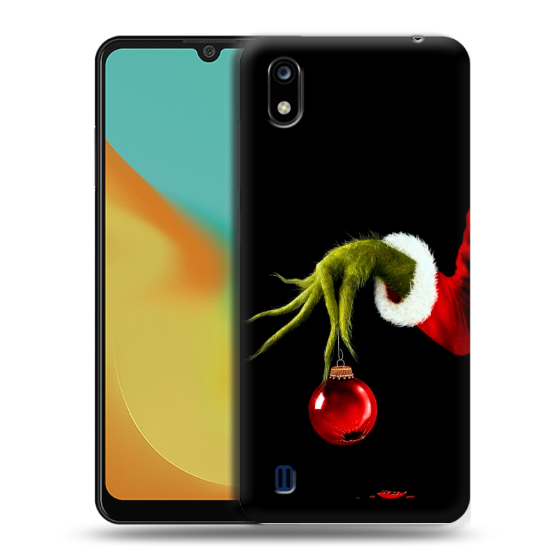 Силиконовый чехол на ZTE Blade A7 (2019) с принтом Новый год Гринч Силиконовый чехол на ZTE Blade A7 (2019) с принтом Новый год Гринч