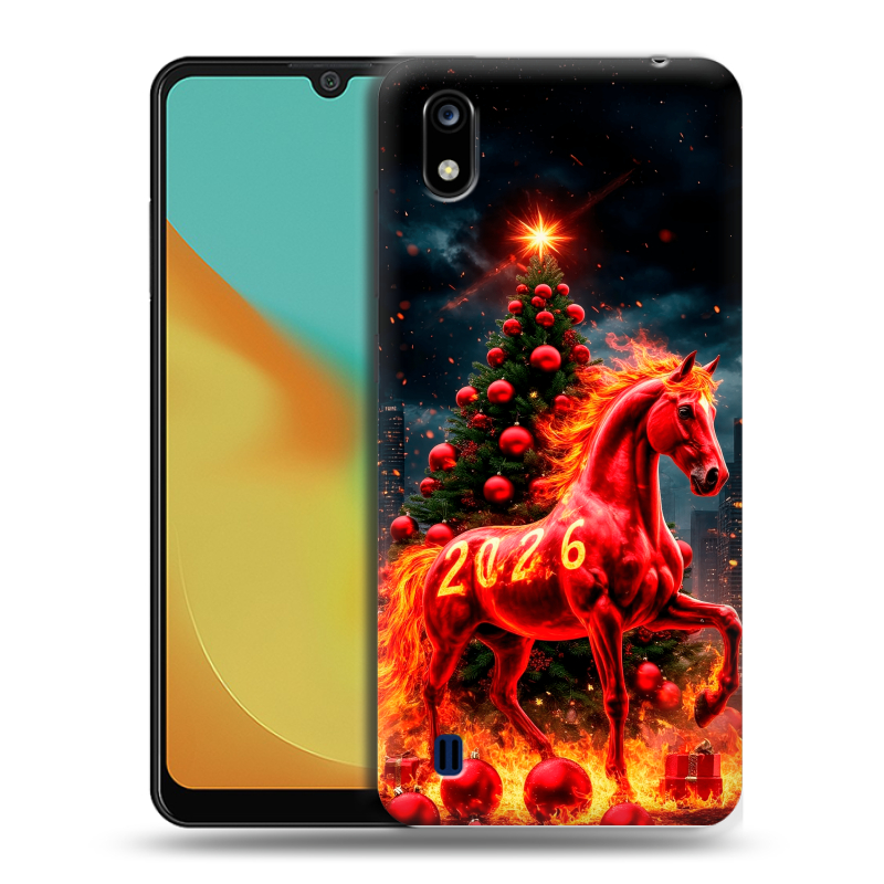 Силиконовый чехол на ZTE Blade A7 (2019) с принтом Новый год Силиконовый чехол на ZTE Blade A7 (2019) с принтом Новый год