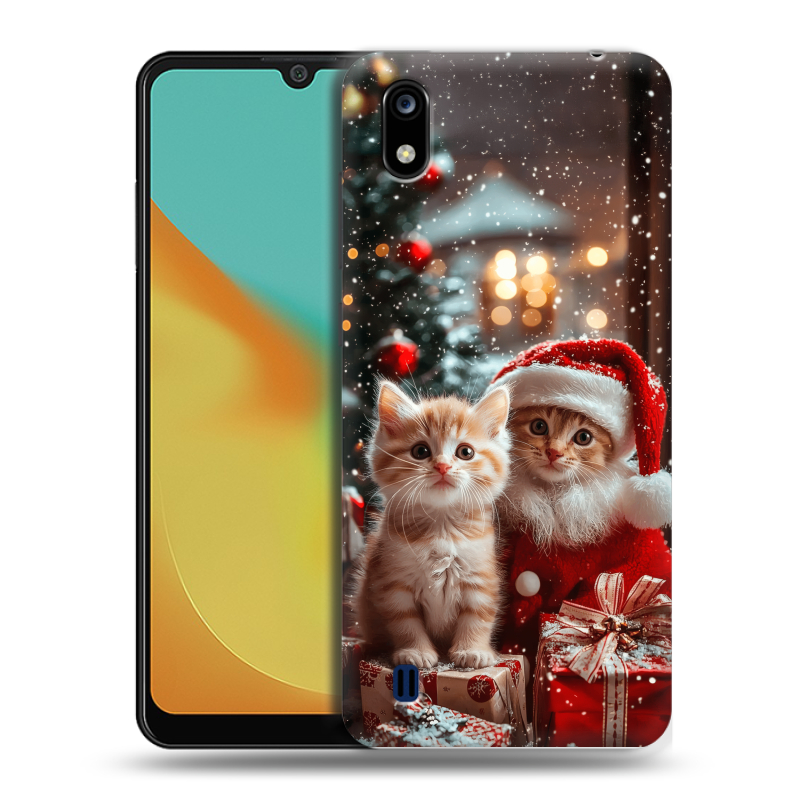 Силиконовый чехол на ZTE Blade A7 (2019) с принтом Новый год Силиконовый чехол на ZTE Blade A7 (2019) с принтом Новый год