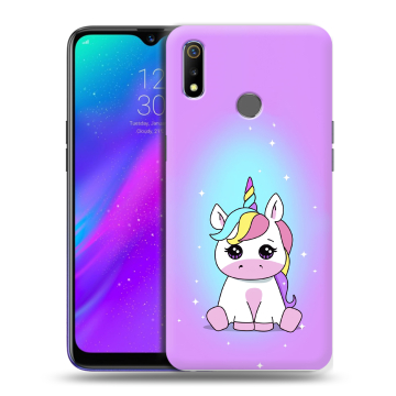 Силиконовый чехол на Realme 3 с принтом Единорог Силиконовый чехол на Realme 3 с принтом Единорог