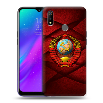 Силиконовый чехол на Realme 3 с принтом Герб СССР Силиконовый чехол на Realme 3 с принтом Герб СССР