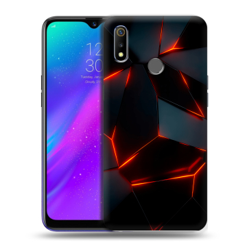 Силиконовый чехол на Realme 3 с принтом Яркие абстракции Силиконовый чехол на Realme 3 с принтом Яркие абстракции