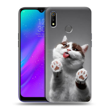 Силиконовый чехол на Realme 3 с принтом Коты Силиконовый чехол на Realme 3 с принтом Коты