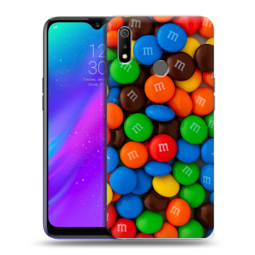 Силиконовый чехол на Realme 3 с принтом Конфеты Силиконовый чехол на Realme 3 с принтом Конфеты