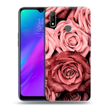 Силиконовый чехол на Realme 3 с принтом Цветы розы Силиконовый чехол на Realme 3 с принтом Цветы розы