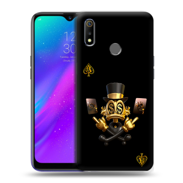 Силиконовый чехол на Realme 3 с принтом Золотой скрудж макдак Силиконовый чехол на Realme 3 с принтом Золотой скрудж макдак