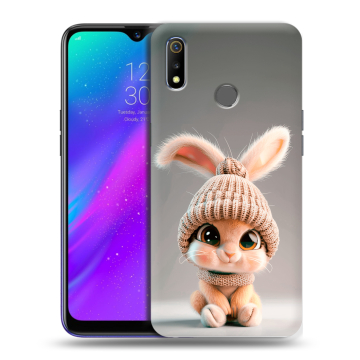 Силиконовый чехол на Realme 3 с принтом Кролик