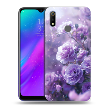 Силиконовый чехол на Realme 3 с принтом Розы цветы