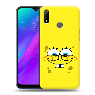 Силиконовый чехол на Realme 3 с принтом спанчбоб спанч боб Силиконовый чехол на Realme 3 с принтом спанчбоб спанч боб