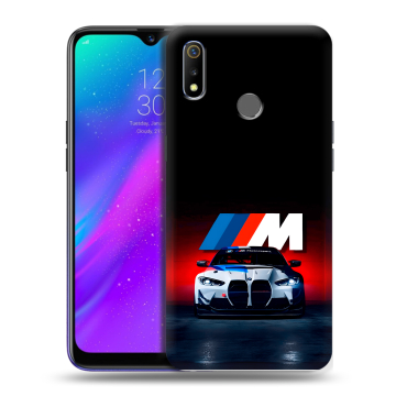Силиконовый чехол на Realme 3 с принтом БМВ BMW