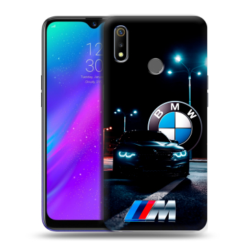 Силиконовый чехол на Realme 3 с принтом БМВ BMW