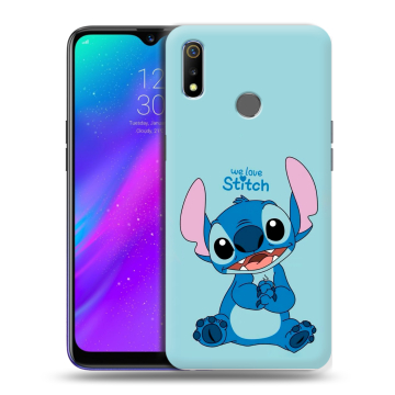 Силиконовый чехол на Realme 3 с принтом Лило и Стич Силиконовый чехол на Realme 3 с принтом Лило и Стич