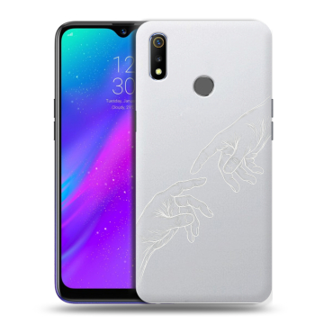 Силиконовый чехол на Realme 3 с принтом Сотворение мира Силиконовый чехол на Realme 3 с принтом Сотворение мира