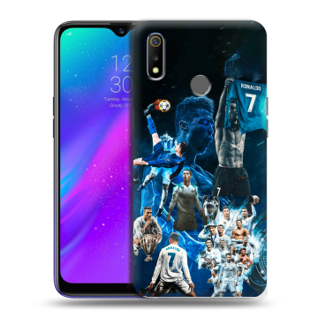 Силиконовый чехол на Realme 3 с принтом Реал Роналдо