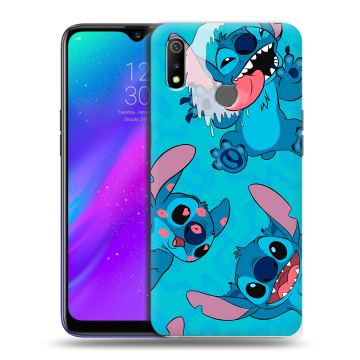 Силиконовый чехол на Realme 3 с принтом Лило и Стич Силиконовый чехол на Realme 3 с принтом Лило и Стич