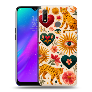 Силиконовый чехол на Realme 3 с принтом Модный принт Силиконовый чехол на Realme 3 с принтом Модный принт