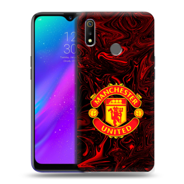 Силиконовый чехол на Realme 3 с принтом Manchester United Силиконовый чехол на Realme 3 с принтом Manchester United